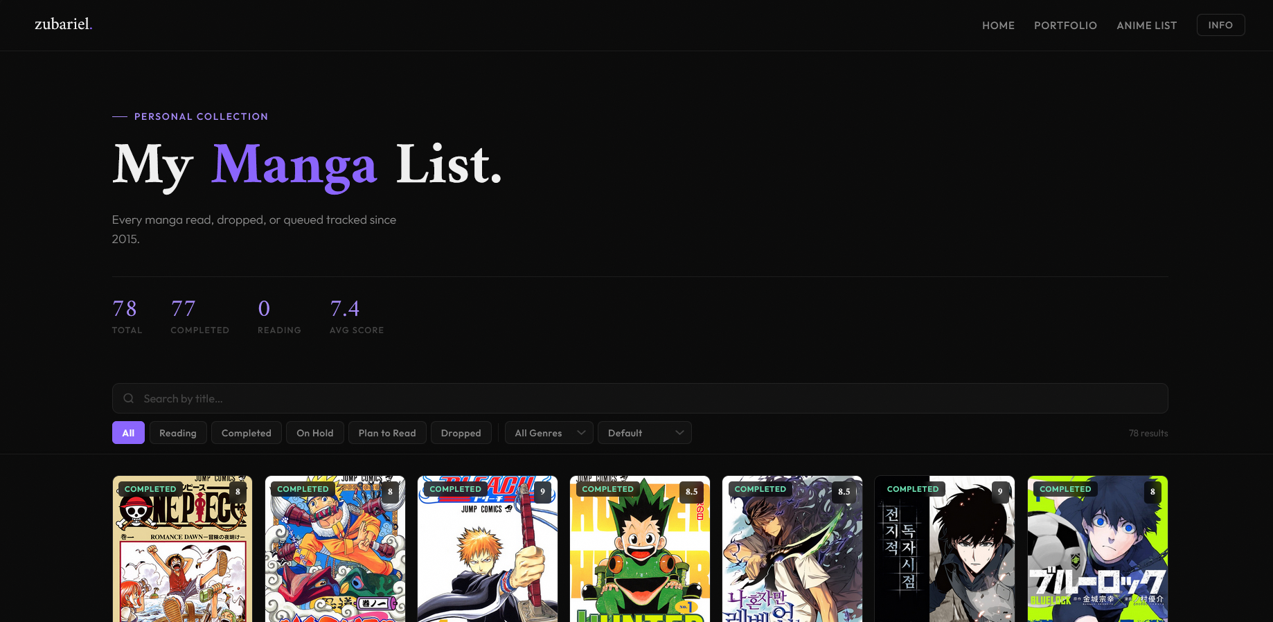 My Manga List