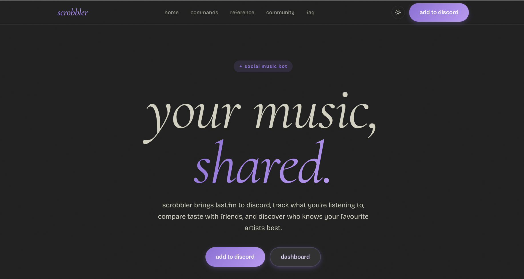 scrobbler Website
